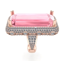 Diamond ring design 3d render - Thumbnail 5