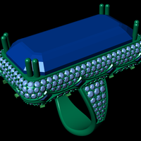 Diamond ring design 3d render - Thumbnail 9