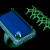 Diamond ring design 3d render - Thumbnail 10