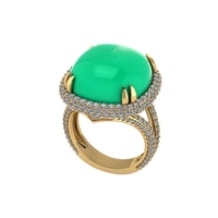 Diamond ring design 3d render - Thumbnail 1