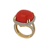 Diamond ring design 3d render - Thumbnail 2