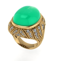 Diamond ring design 3d render - Thumbnail 1