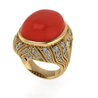 Diamond ring design 3d render - Thumbnail 3