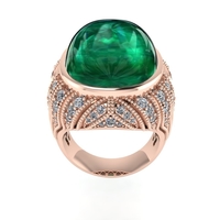 Diamond ring design 3d render - Thumbnail 4