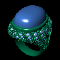 Diamond ring design 3d render - Thumbnail 10