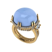 Diamond ring design 3d render - Thumbnail 2