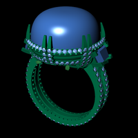 Diamond ring design 3d render - Thumbnail 11
