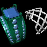 Diamond ring design 3d render - Thumbnail 9