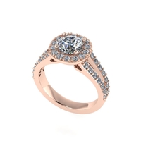 Women diamond ring 3d render - Thumbnail 2
