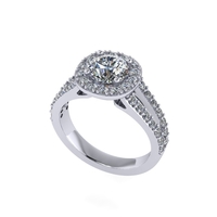Women diamond ring 3d render - Thumbnail 3