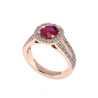 Women diamond ring 3d render - Thumbnail 5