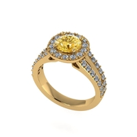 Women diamond ring 3d render - Thumbnail 7