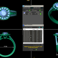 Women diamond ring 3d render - Thumbnail 9