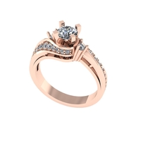 Women diamond ring 3d render - Thumbnail 2