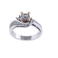 Women diamond ring 3d render - Thumbnail 4