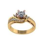 Women diamond ring 3d render - Thumbnail 6