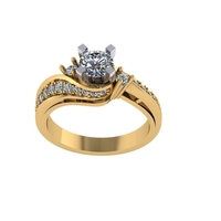 Women diamond ring 3d render - Thumbnail 7