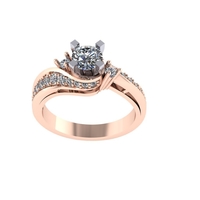 Women diamond ring 3d render - Thumbnail 8