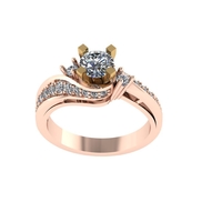 Women diamond ring 3d render - Thumbnail 9