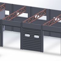 Small Garage, HO Scale 3D Printing 56822