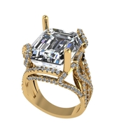 Women diamond ring 3d render - Thumbnail 1