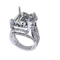 Women diamond ring 3d render - Thumbnail 3