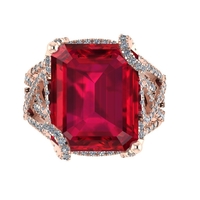 Women diamond ring 3d render - Thumbnail 9