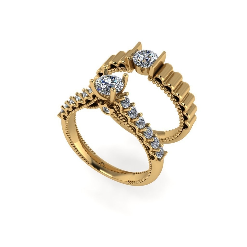 Wedding ring 3d render