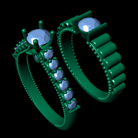 Wedding ring 3d render - Thumbnail 7