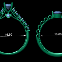 Wedding ring 3d render - Thumbnail 9