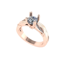 Women diamond ring 3d render - Thumbnail 2