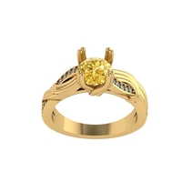 Women diamond ring 3d render - Thumbnail 4