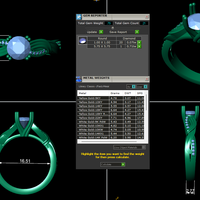 Women diamond ring 3d render - Thumbnail 9