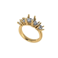 Women diamond ring 3d render - Thumbnail 1