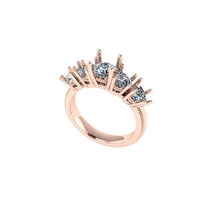 Women diamond ring 3d render - Thumbnail 2
