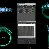 Women diamond ring 3d render - Thumbnail 7