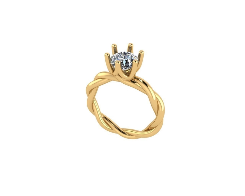Women diamond ring 3d render