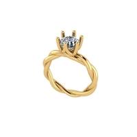 Women diamond ring 3d render - Thumbnail 1