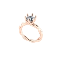 Women diamond ring 3d render - Thumbnail 2