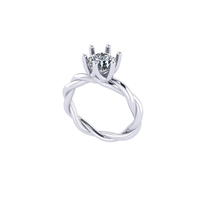 Women diamond ring 3d render - Thumbnail 3