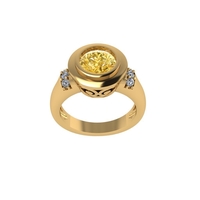 Women diamond ring 3d render - Thumbnail 4