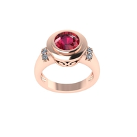 Women diamond ring 3d render - Thumbnail 6