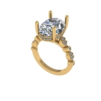 Women diamond ring 3d render - Thumbnail 1