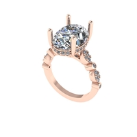Women diamond ring 3d render - Thumbnail 4