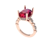 Women diamond ring 3d render - Thumbnail 5