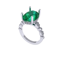 Women diamond ring 3d render - Thumbnail 7