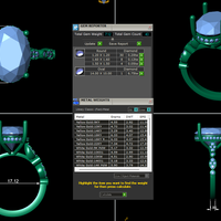 Women diamond ring 3d render - Thumbnail 9