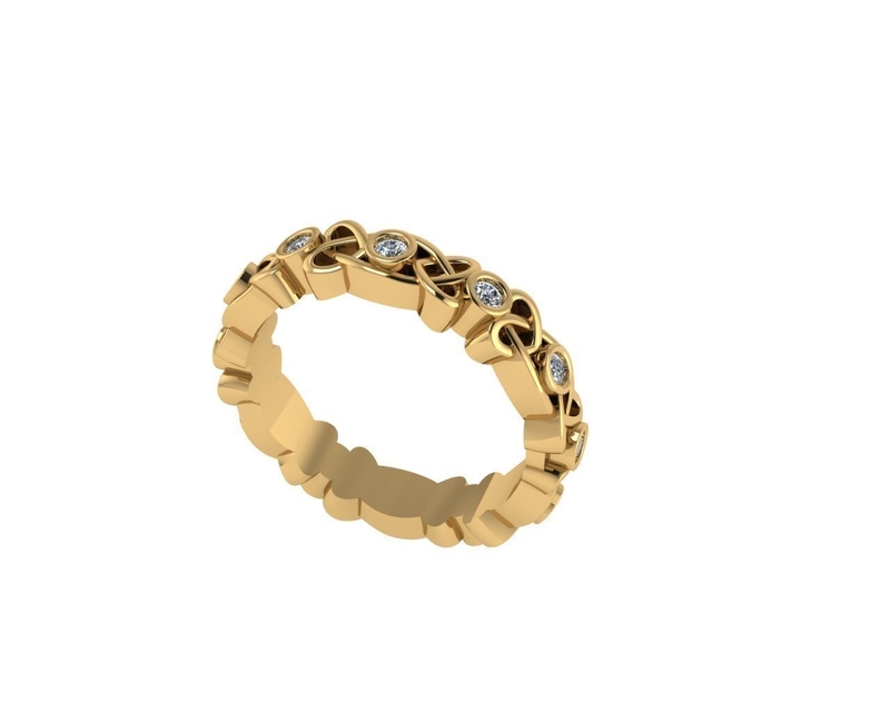 Women diamond ring 3d render