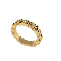 Women diamond ring 3d render - Thumbnail 1