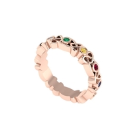 Women diamond ring 3d render - Thumbnail 5